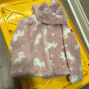 Cozy Pink and White Kids Jacket